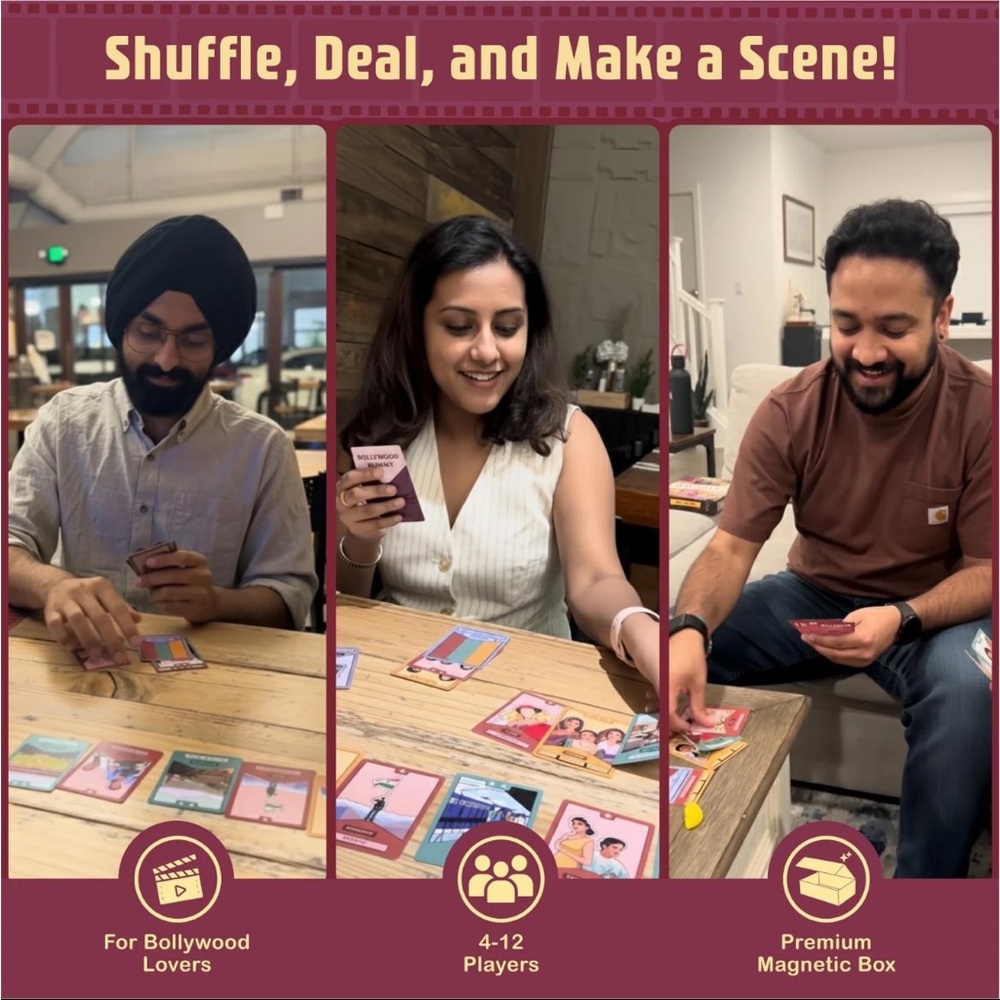 Bollywood Rummy Card Game - Purple - Picture 4 of 6